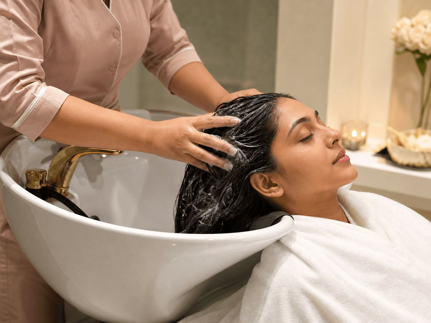 Hair Spa treatment at Glowistry